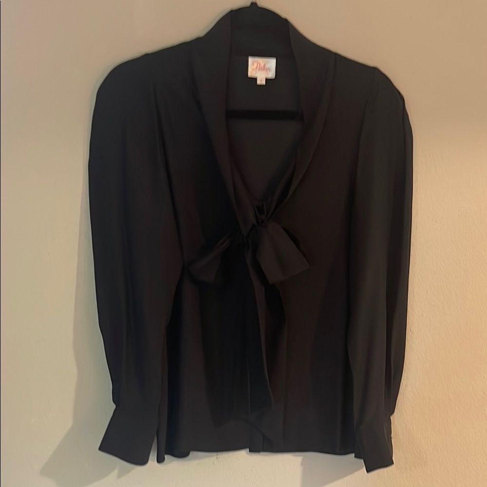 Parker Black Tie Blouse